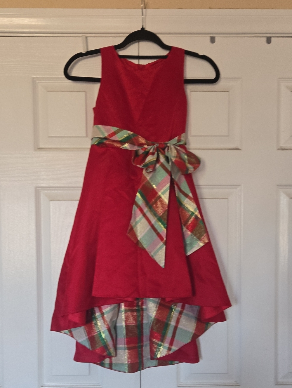 Rare Editions Red Party Dress with Black Trim